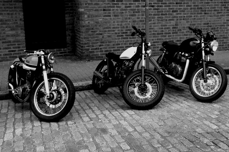 The Shop Custom | Honda CB125, Triumph Thruxton 900, Yamaha bratstyle custom