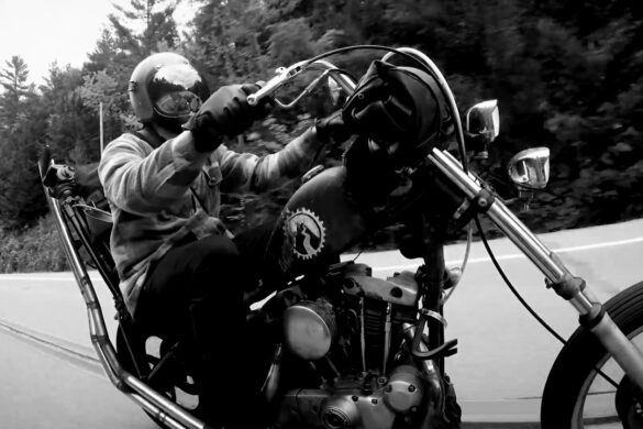 Custom Vintage Harley Davidson Peak Foilage Road Trip Film