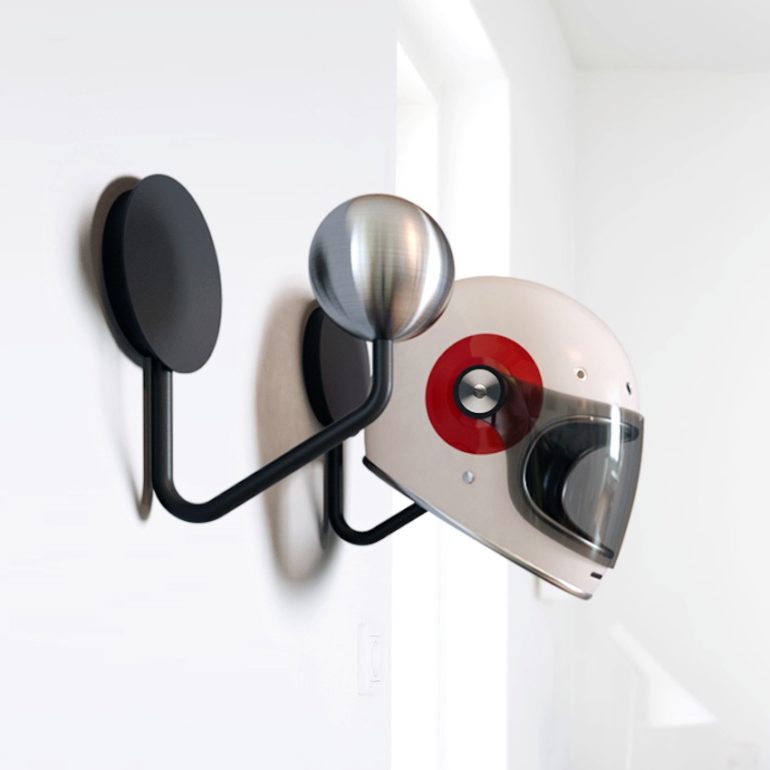 Halley Helmet Rack - Motorcycle Helmet Storage Reimagined