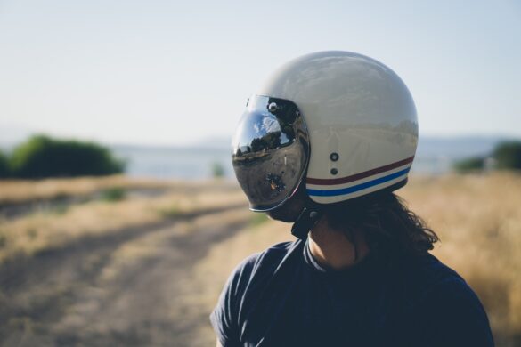 Bell Custom 500 with Mirrored Bubble Visor Cameron-Kirby