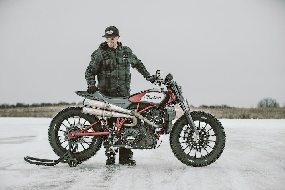 BRAD BAKER FTR1200 CUSTOM TRACKER vs FROZEN LAKEBED