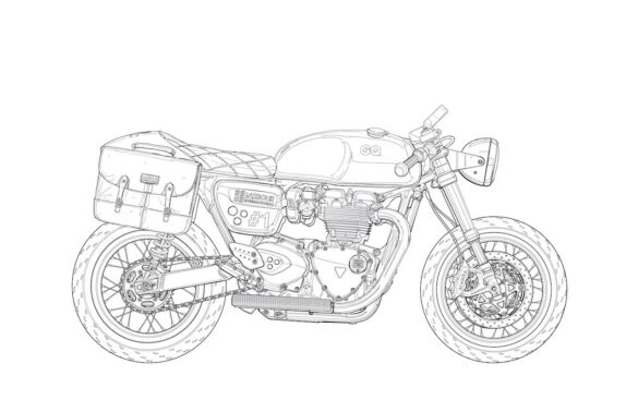 UMC-54 TRIUMPH LINE Drawing for colouring