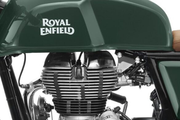 Green Royal Enfield 650 Tank and Twin Engine