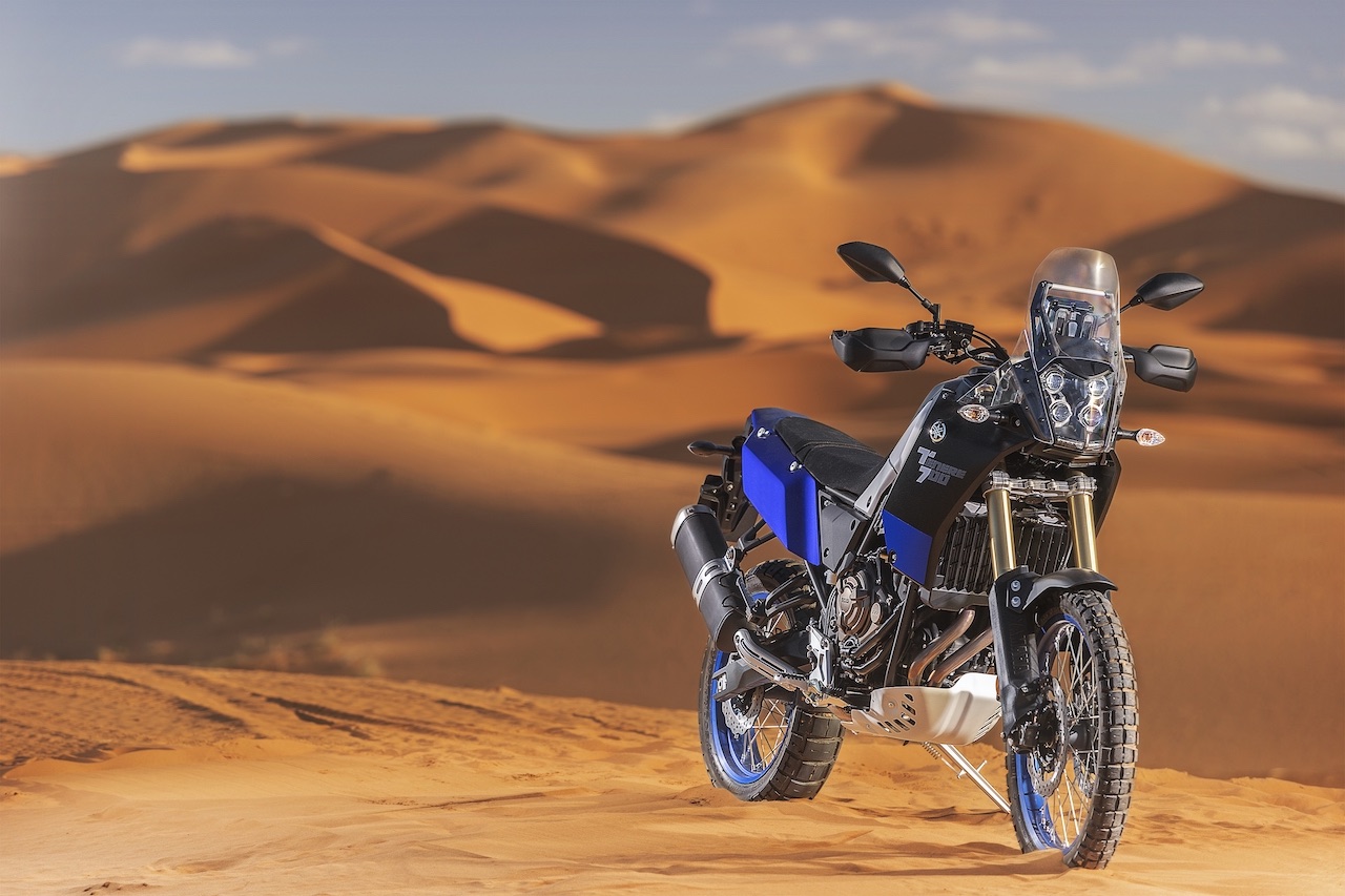 Yamaha XTZ700 Ténéré 700 with desert backdrop