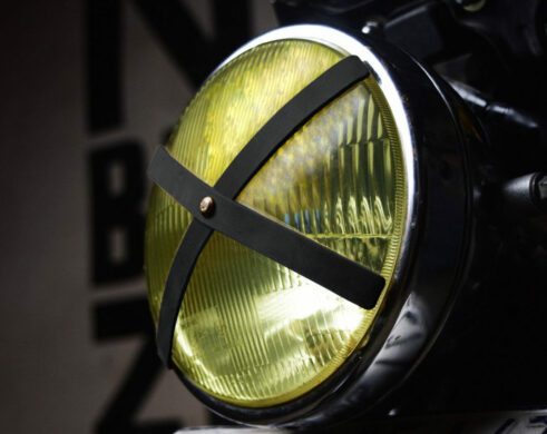 Trip Machine Headlight X with yellow motorcycle headlight glass
