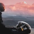 Are Retro Helmets Any Good? Retro Motorcycle Helmet: Nate Kwarteng wearing Hedon Heroine Racer Retro Helmet Sitting on Thruxton 1200 R - Image by Nate Kwarteng