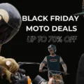 Collage Retro Riders view Black Friday Motorcycle Deals badge
