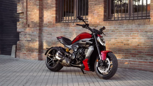 Ducati XDiavel V4 with brick warehouse background
