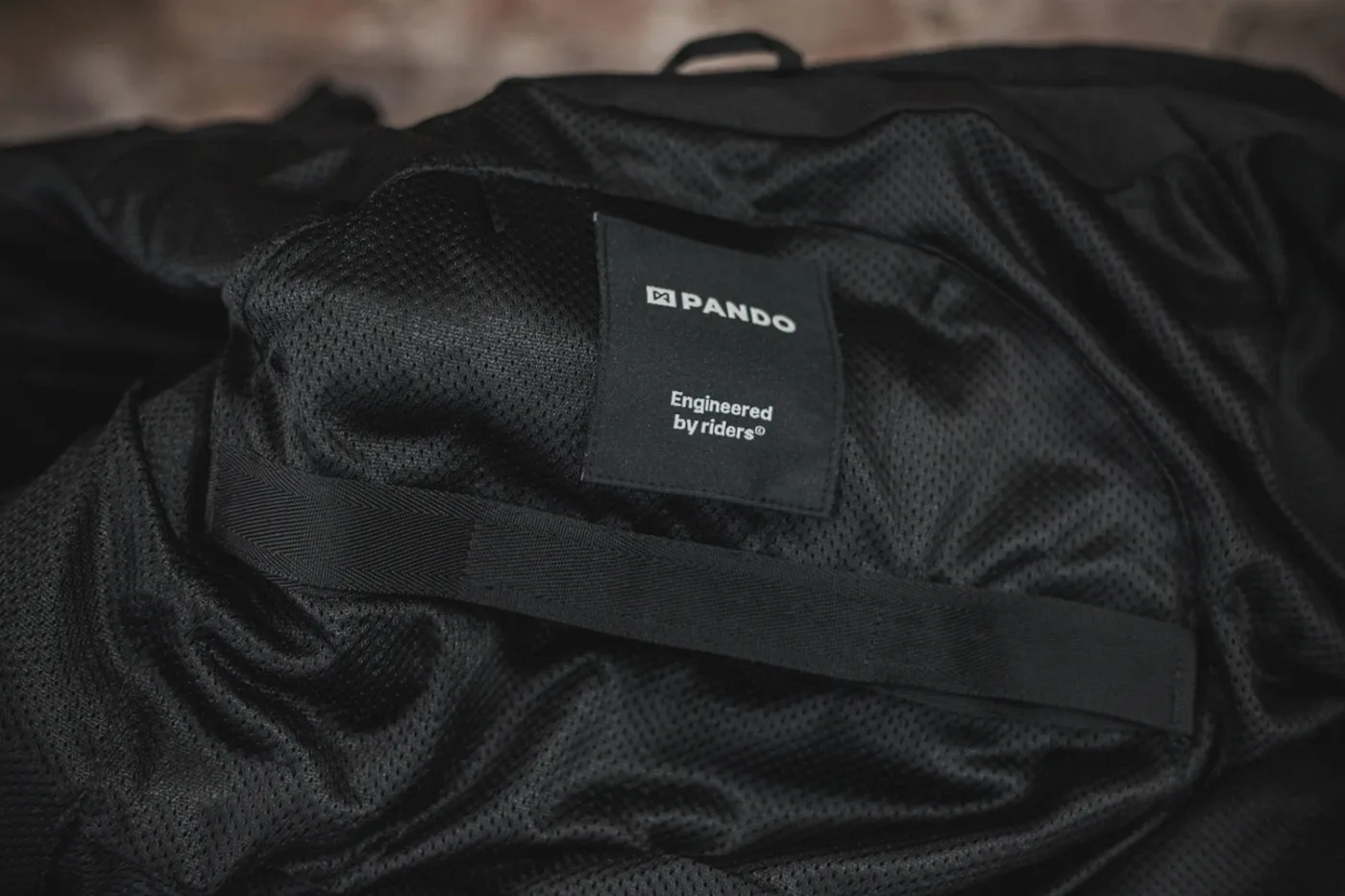 Engineered by Riders tagline on the back armour pocket