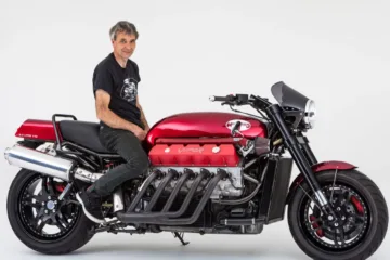 Allen Millyard sitting on his Viper V10
