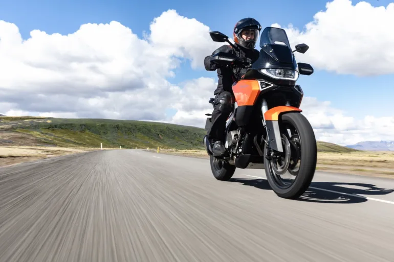 Norton Atlas on Road at pace