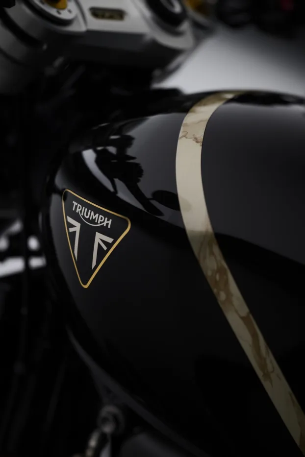 Bought Not Built: Speed Twin TFC - Triumph's Fifth Factory Custom 14 TFC Tank with Gold obsidian tank