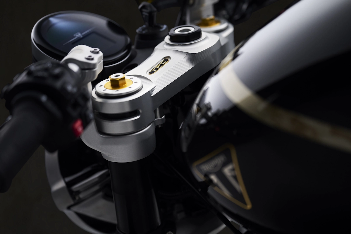 Bought Not Built: Speed Twin TFC - Triumph's Fifth Factory Custom 8 Brushed aluminium Triple Tree Clamp