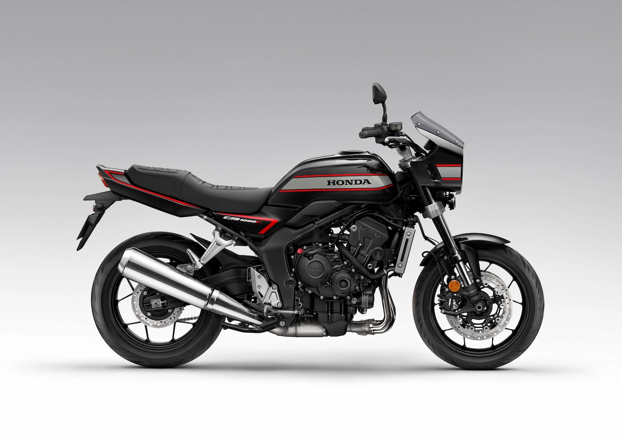 What is the New Honda Retro Style Motorcycle? 15 Honda CB1000F in Graphite Black higher seat front bikini fairing
